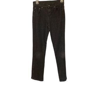 DG By Diane Gilman‎ Black Skinny Jeans with Zippers at Ankles Size 2P